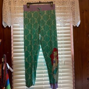 Disney Little Mermaid jogger pajama pants size M/L